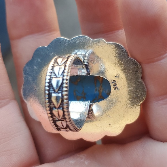 New Copper Turquoise 925 Silver Ring. - Picture 10 of 16